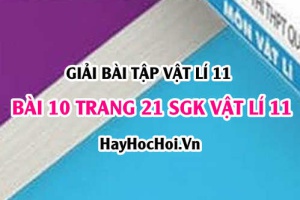 Giải bài 10 trang 21 SGK Vật lí 11